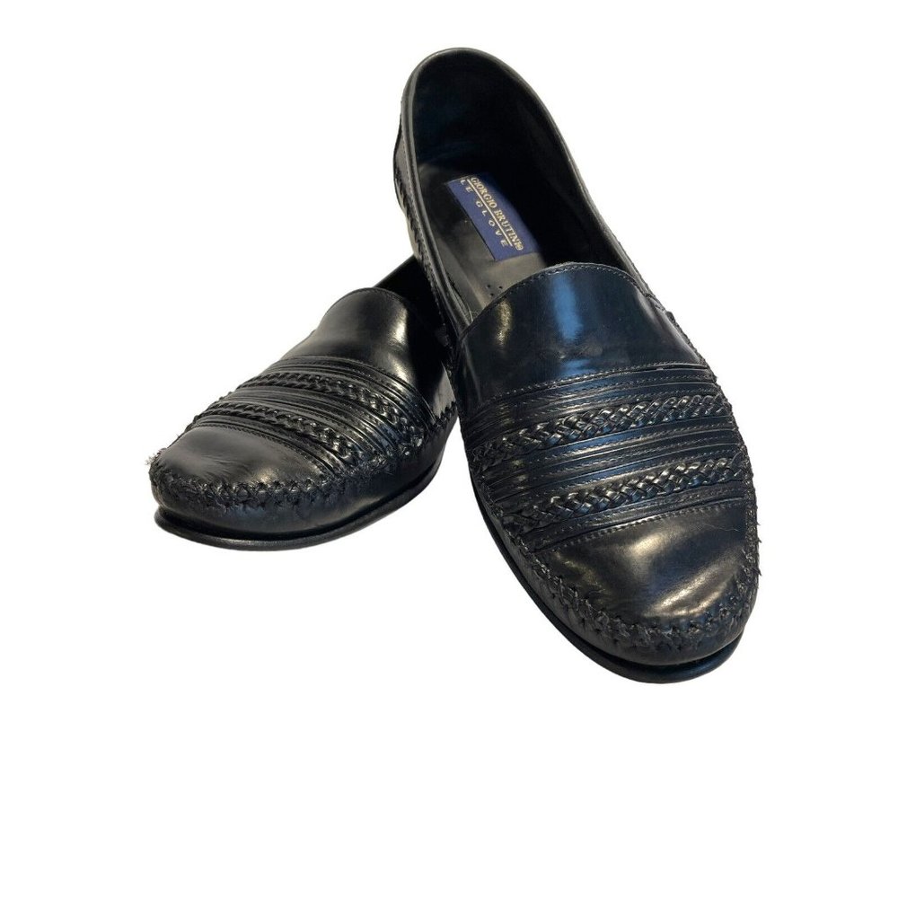 Giorgio Brutini Le Glove Loafers Mens US 9.5D Black Leather Slip On